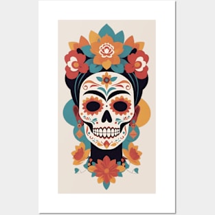 Frida's Calavera: Sugar Skull Illustration Posters and Art